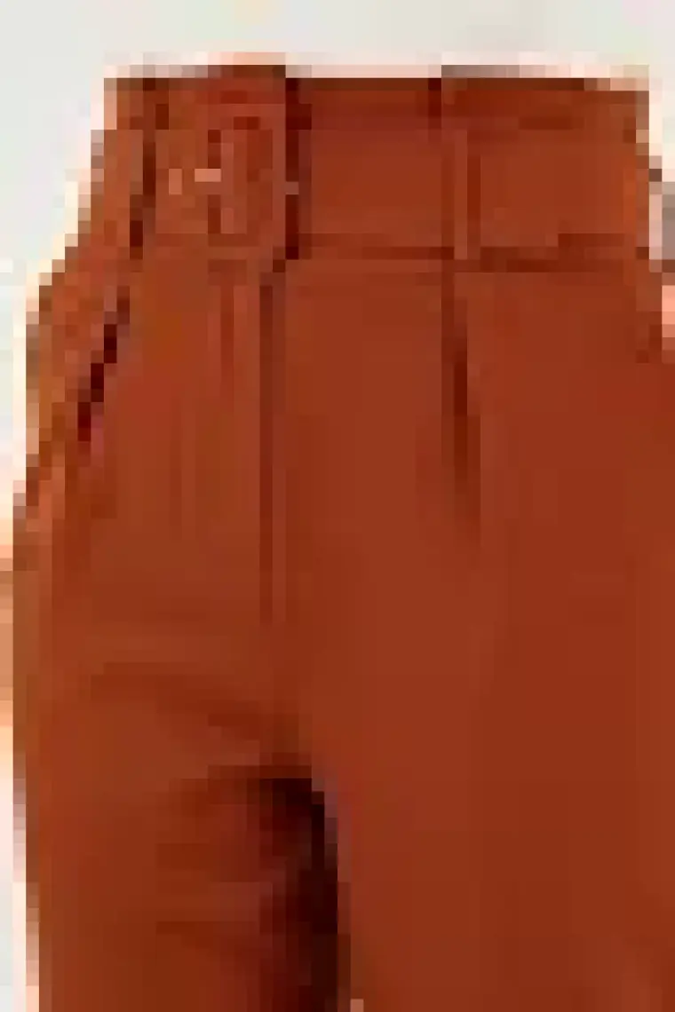 Lela Yüksek Bel Cepli Kemerli Regular Fit Kumaş Pantolon Bayan Pantolon 611PL04