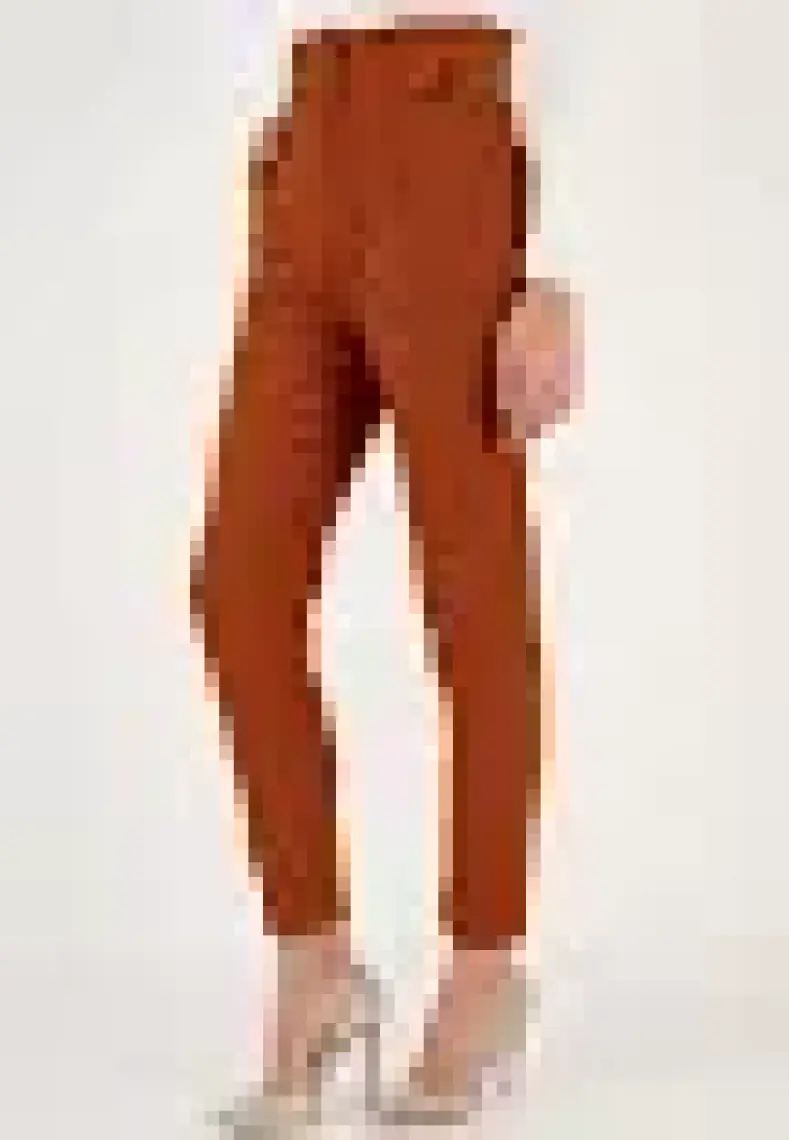 Lela Yüksek Bel Cepli Kemerli Regular Fit Kumaş Pantolon Bayan Pantolon 611PL04