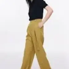 Twist Ekose Desen Kuşaklı Pantolon