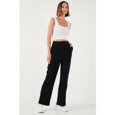 Lela Regular Fit Yüksek Bel Bol Paça Pantolon Bayan Pantolon 5861279