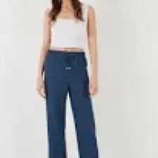 Lela Relaxed Fit Bol Paça Pantolon Kadın Pantolon 5865826