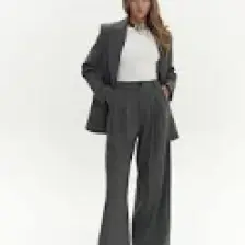 Mai Jessical Çizgili Füme Pantolon