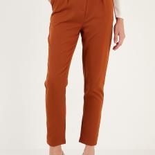 Lela Yüksek Bel Cepli Kemerli Regular Fit Kumaş Pantolon Bayan Pantolon 611PL04