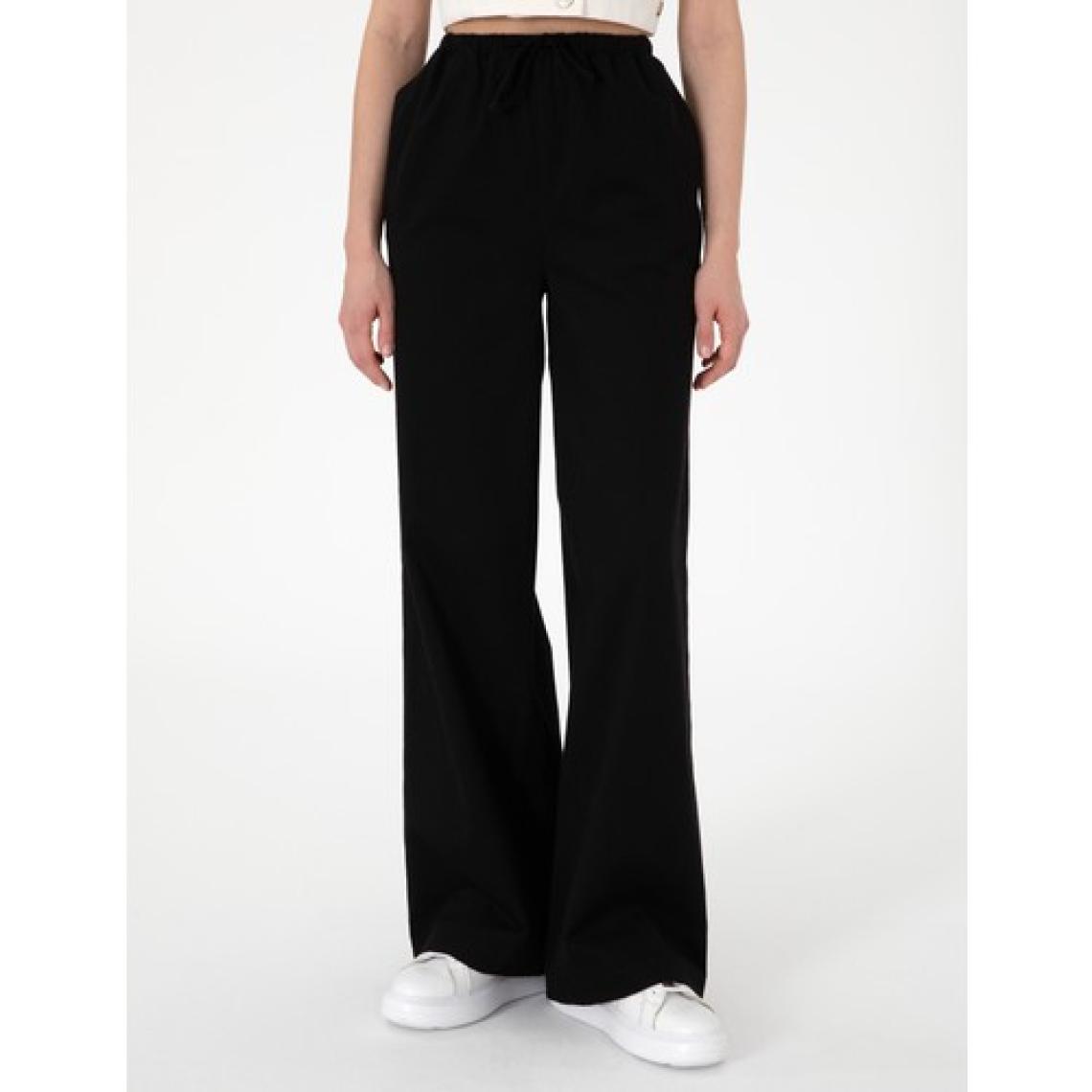 Pierre Cardin Kadın Siyah Yüksek Bel Loose Fit Pantolon 50313136-VR046