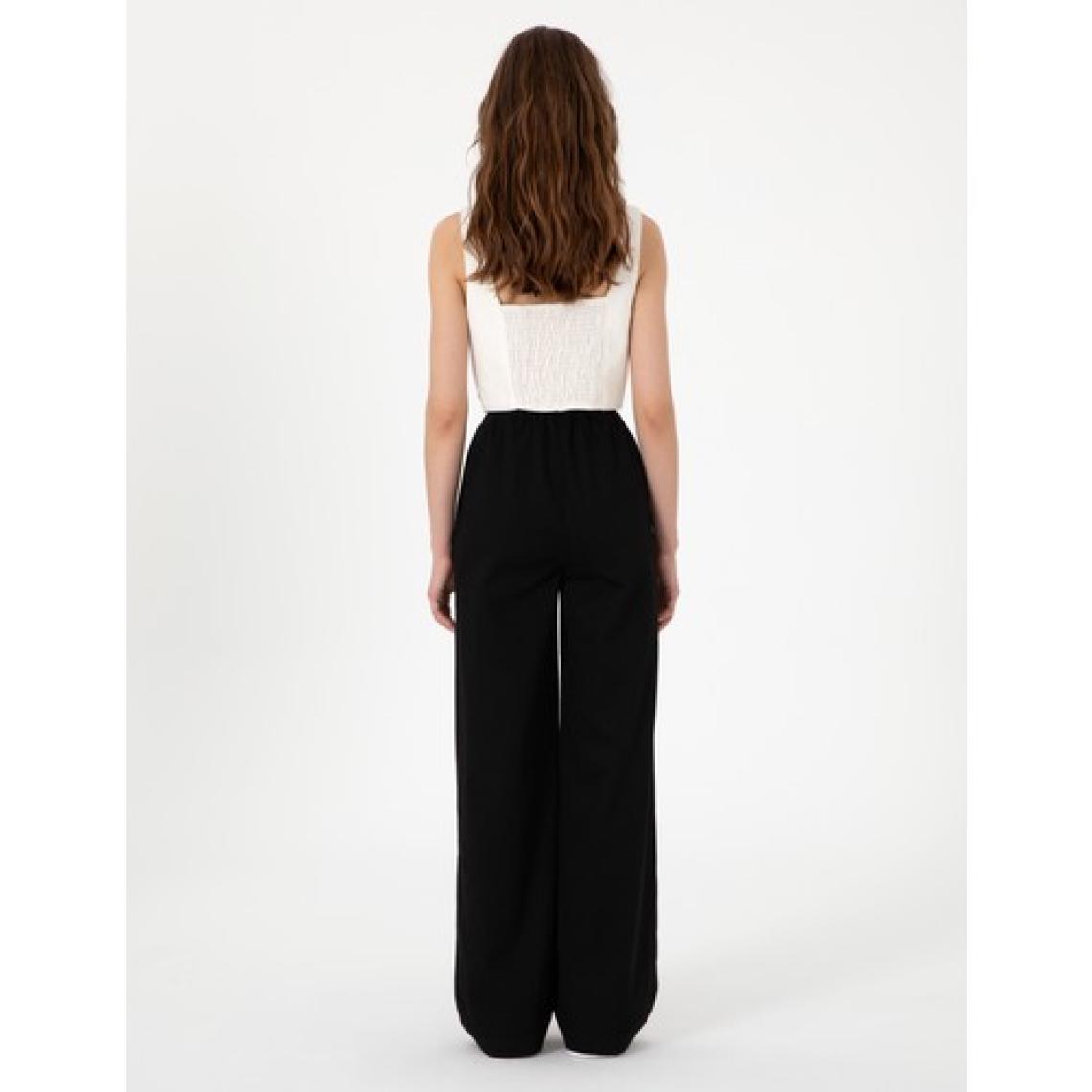 Pierre Cardin Kadın Siyah Yüksek Bel Loose Fit Pantolon 50313136-VR046