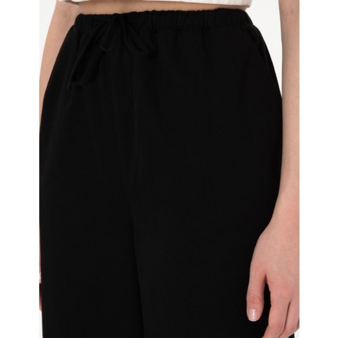 Pierre Cardin Kadın Siyah Yüksek Bel Loose Fit Pantolon 50313136-VR046