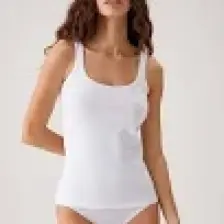 Pierre Cardin 2'li Ekonomik Paket Beyaz 1025 Kare Yaka Kalın Askılı Basic Pamuklu Atlet Set