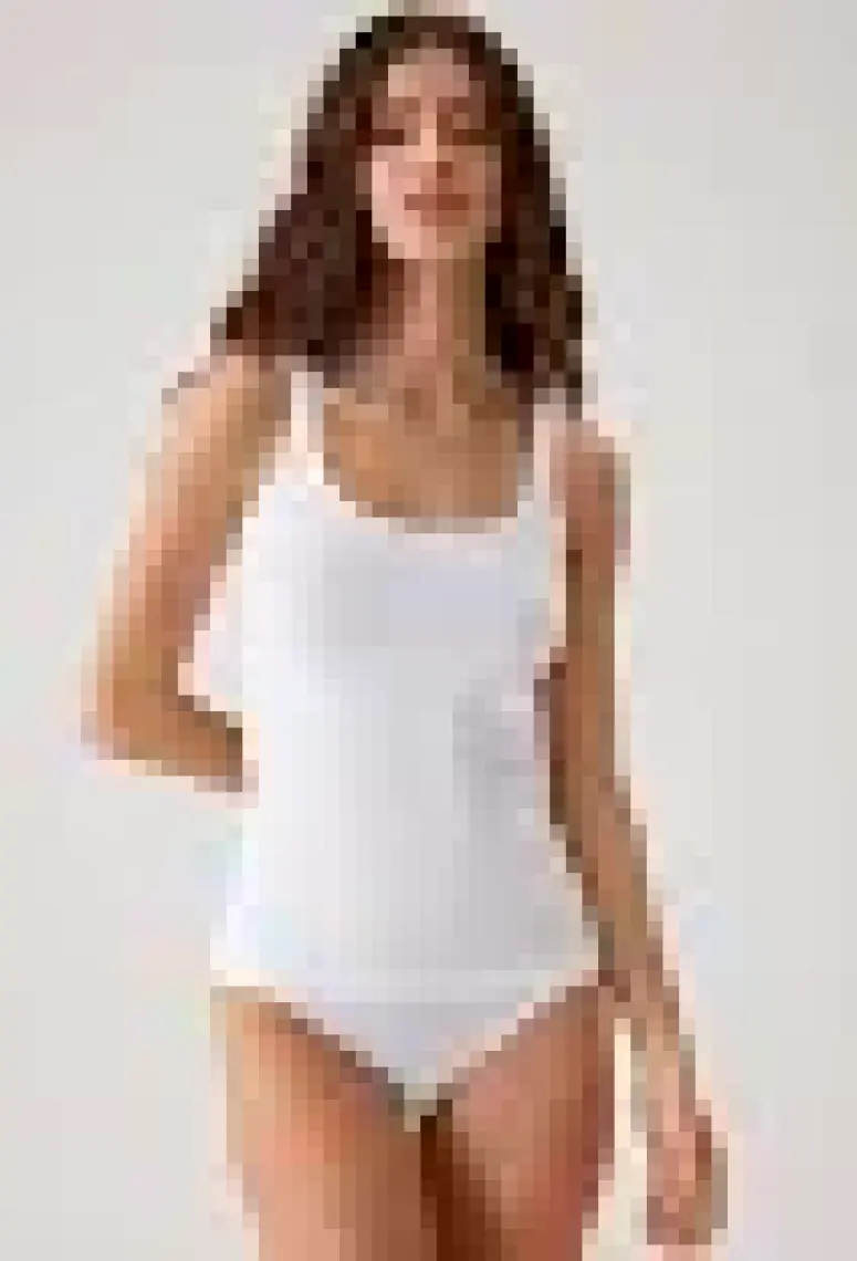 Pierre Cardin 2'li Ekonomik Paket Siyah 1025 Kare Yaka Kalın Askılı Basic Pamuklu Atlet Set
