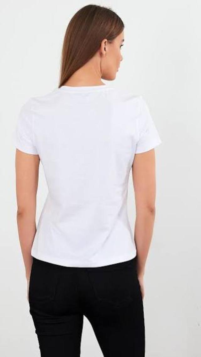 Tutku Elit Kadın Elastan Yarım Kol T-Shirt