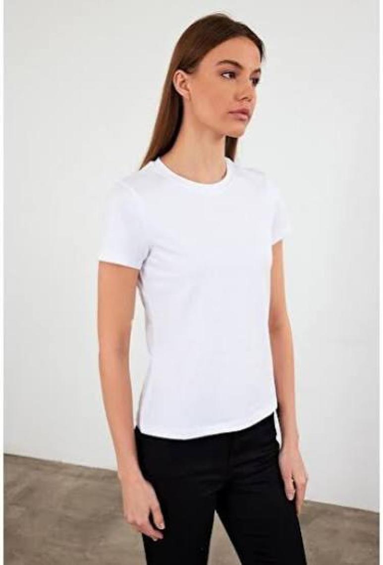 Tutku Elit Kadın Elastan Yarım Kol T-Shirt