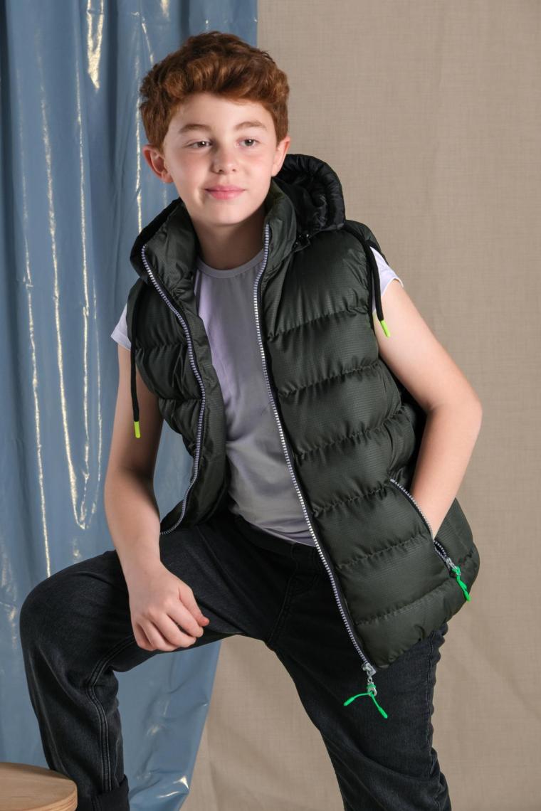 Pina Kids Çıkarılabilir Kapüşonlu Su Geçirmez Erkek Çocuk Şişme Yelek