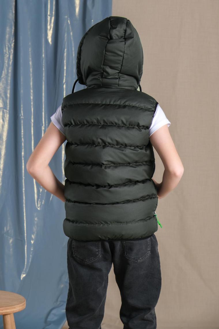 Pina Kids Çıkarılabilir Kapüşonlu Su Geçirmez Erkek Çocuk Şişme Yelek