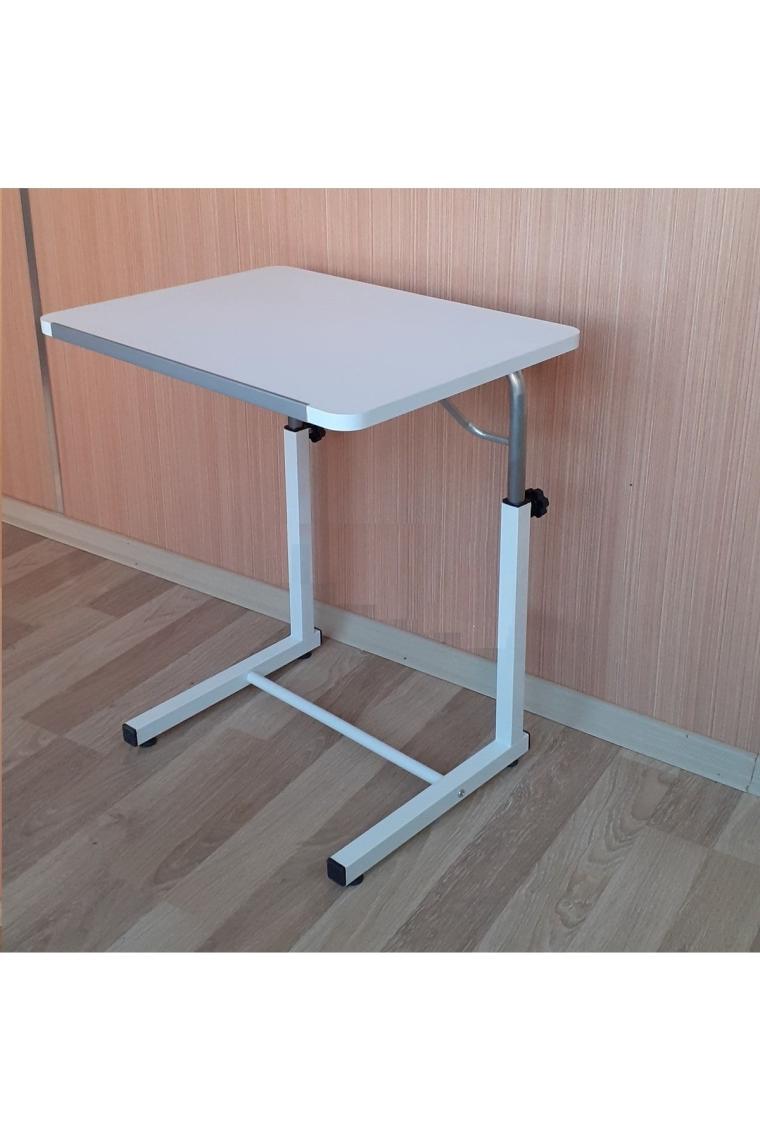 Depolife Eğim Yükseklik Ayarlı Laptop Sehpası Kahvaltı Ders Çalışma Bilgisayar Ofis Yemek Masası Metal Ayak