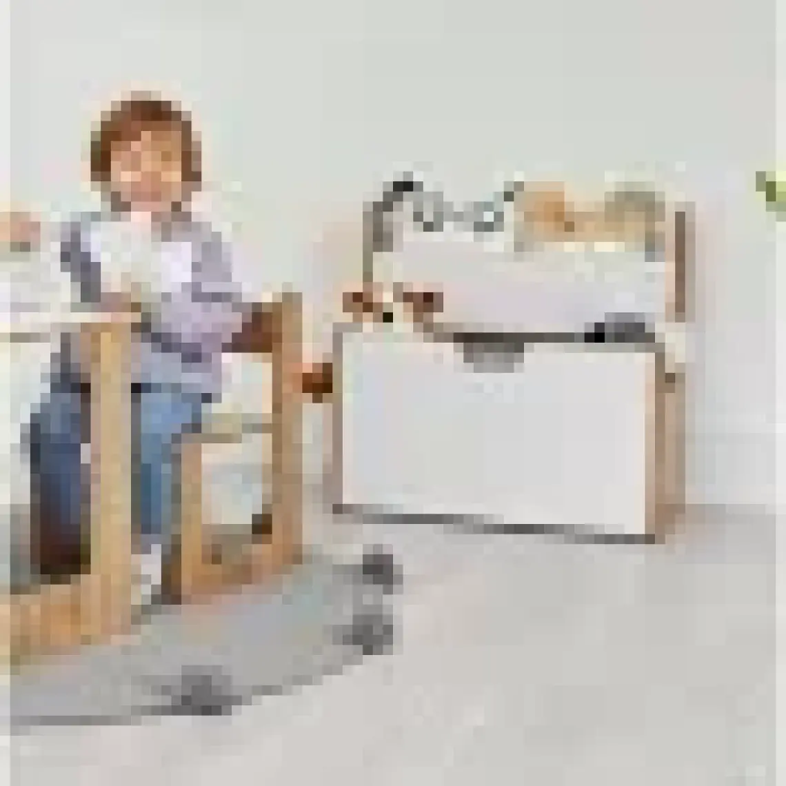 Minera Turna Ahşap 0-4 Yaş Çocuk Çok Amaçlı Montessori Oyuncak Toplama ve Kitaplık Ünitesi