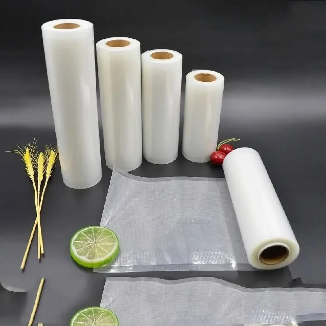 Novisan 25x500 cm 2 Bobinli Vakum Kapama Bobini Gofrajlı Tırtıklı Ev Tipi Vakum Makinası Poşeti