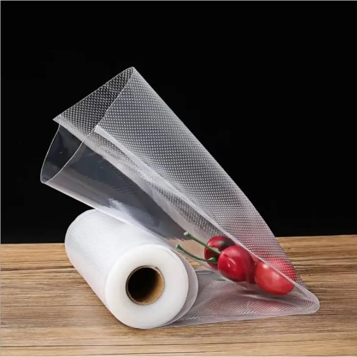 Novisan 25x500 cm 2 Bobinli Vakum Kapama Bobini Gofrajlı Tırtıklı Ev Tipi Vakum Makinası Poşeti