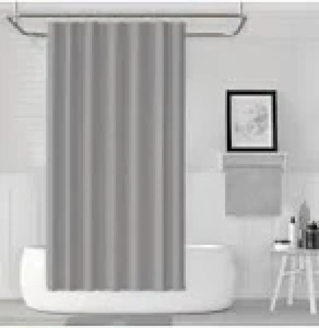 Zethome Jackline Banyo Duş Perdesi 0010 Gri Tek Kanat 180 x 200 cm