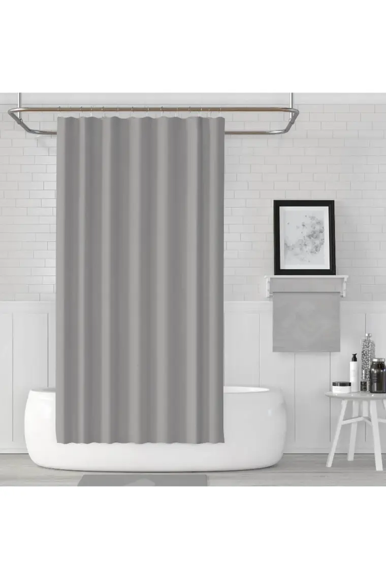 Zethome Jackline Banyo Duş Perdesi 0010 Gri Tek Kanat 180 x 200 cm