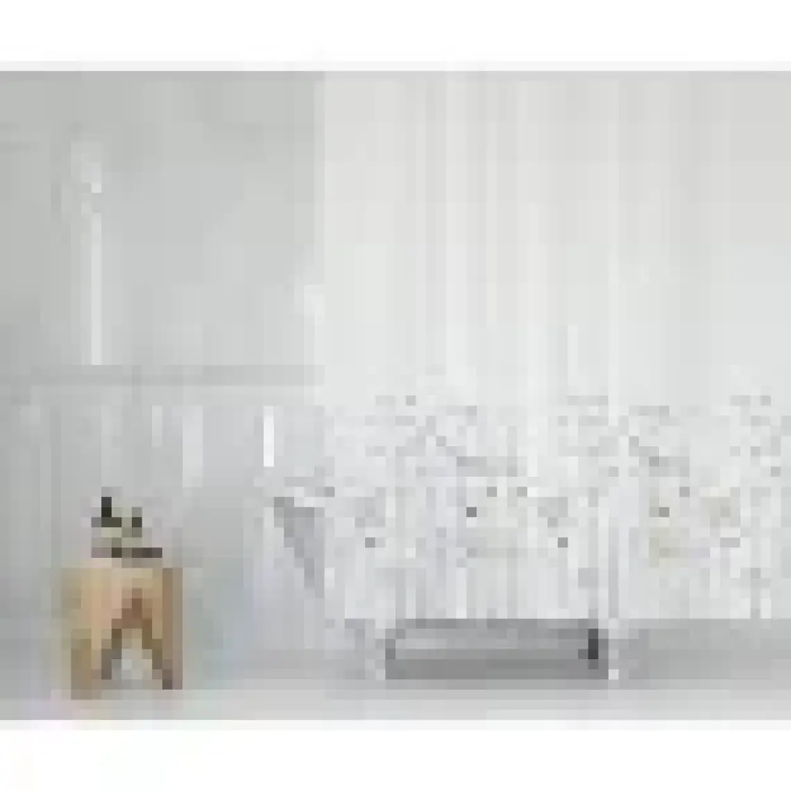 Tropik Home Papatya Desenli Duş Perdesi, Çiçekli Banyo Perdesi 12 Adet C Halka Hediyeli Küvet Perdesi 180x200cm