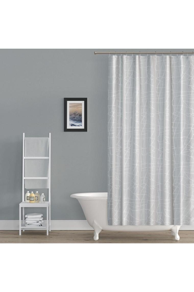 Banyo Perdesi - Tek Kanat Duş Perdesi, Polyester Kumaş Duşakabin Perdesi 180X200 cm Küvet Perdesi
