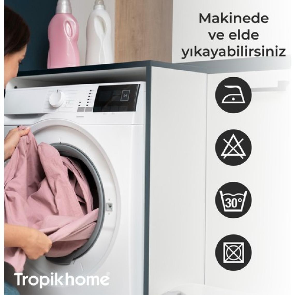Tropik Home Gri Renk Banyo Perdesi Askı Hediyeli 180X200CM Tek Kanat Duş Perdesi, L Boru Hediyeli