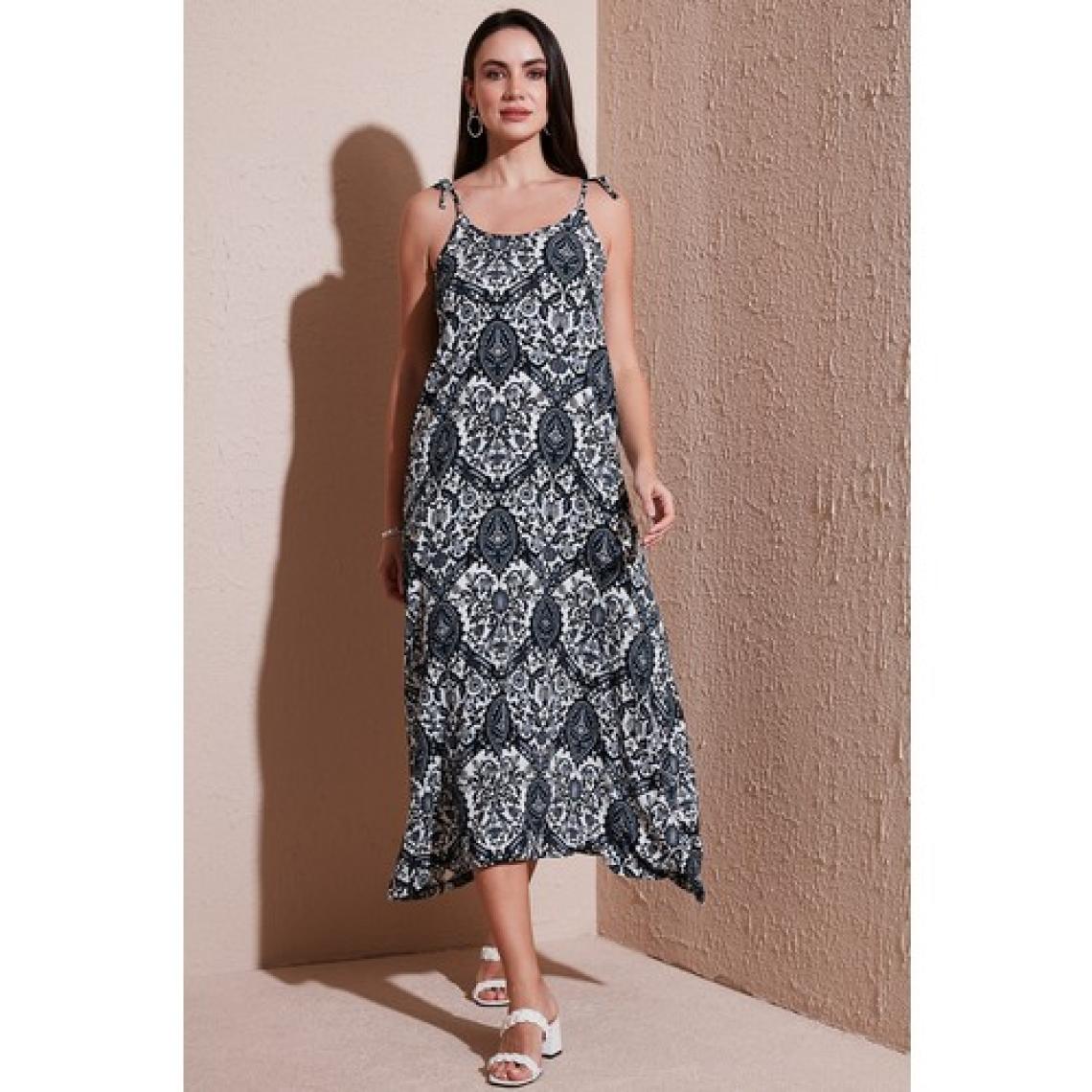 Lela Regular Fit İp Askılı Uzun Elbise Bayan ELBİSE 5865732