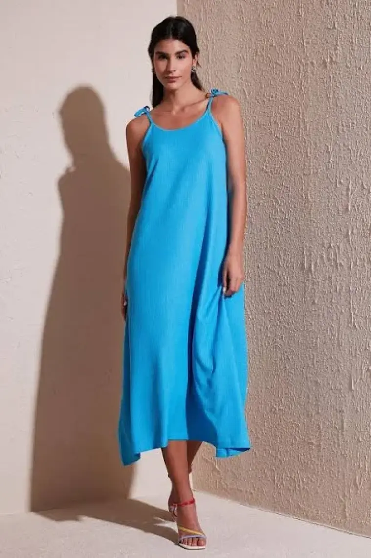 Lela Regular Fit Ip Askılı Uzun Elbise Kadın Elbise 5865732