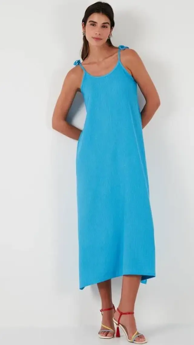 Lela Regular Fit Ip Askılı Uzun Elbise Kadın Elbise 5865732