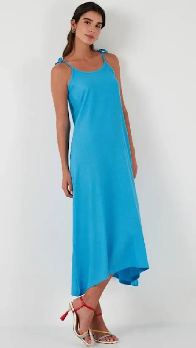 Lela Regular Fit Ip Askılı Uzun Elbise Kadın Elbise 5865732