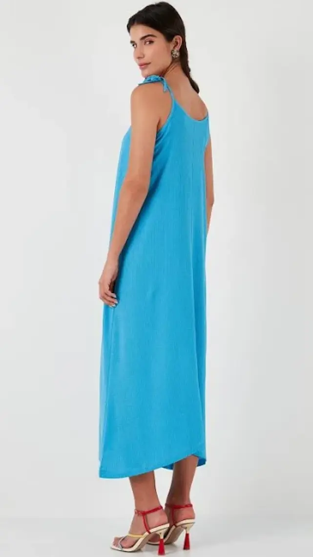Lela Regular Fit Ip Askılı Uzun Elbise Kadın Elbise 5865732