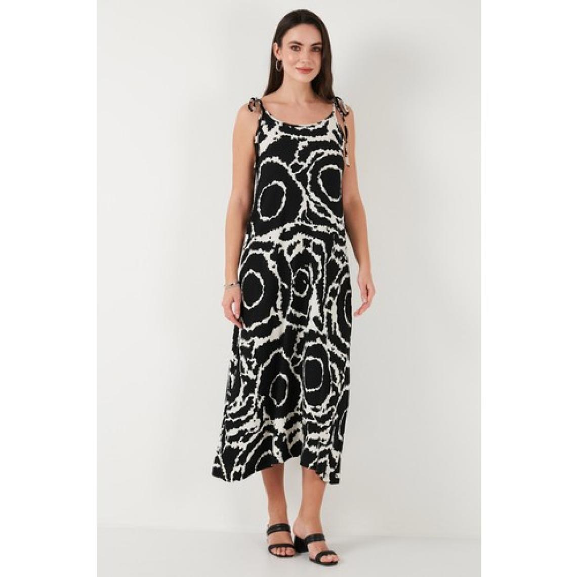 Lela Regular Fit Ip Askılı Uzun Elbise Bayan Elbise 5865732