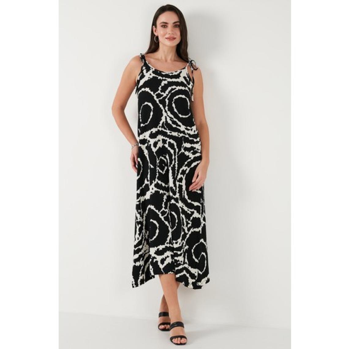 Lela Regular Fit Ip Askılı Uzun Elbise Bayan Elbise 5865732