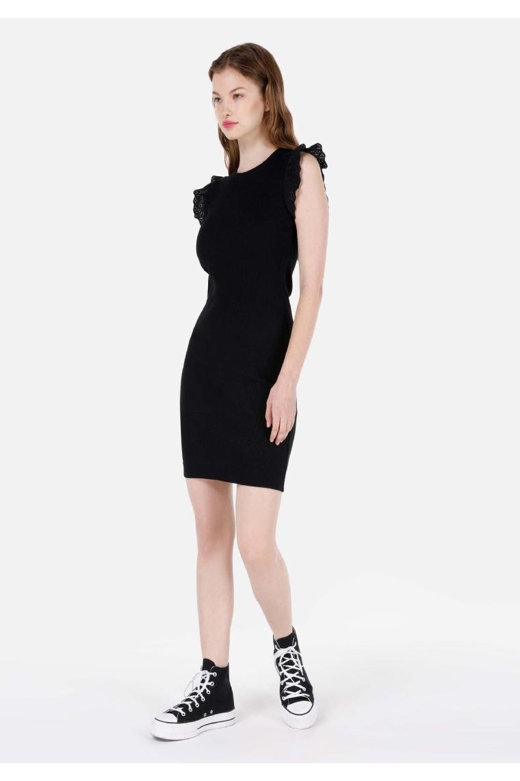 Colin's Slim Fit  Kadın Siyah Kısa Kol Elbise Cl1069048