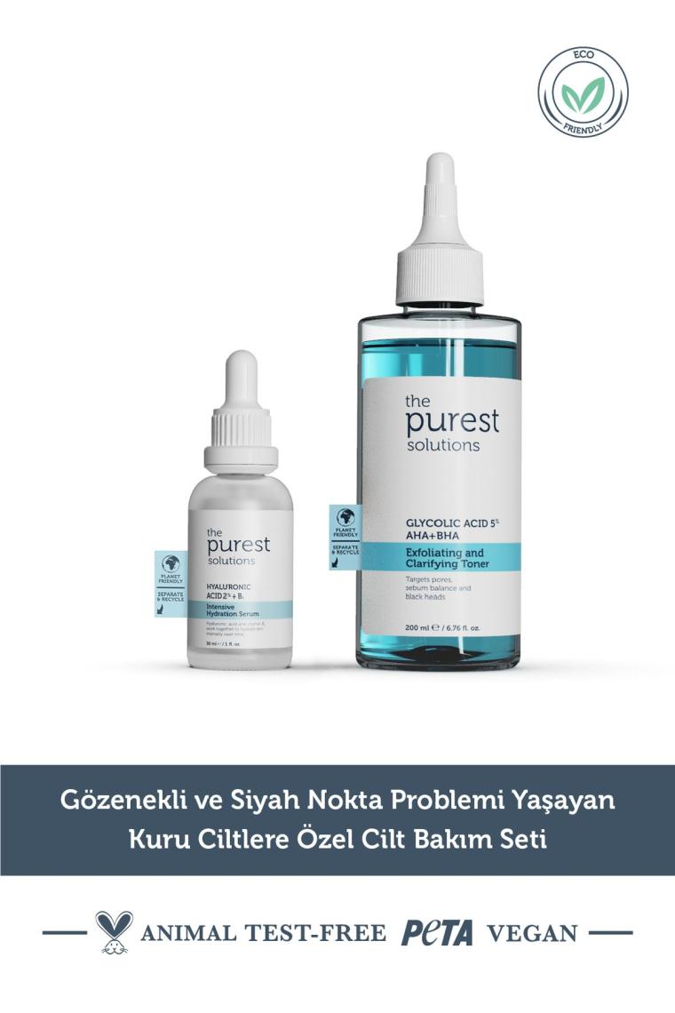 Gözenekli ve Siyah Nokta Problemi Yaşayan Kuru Ciltlere Özel Cilt Bakım Seti