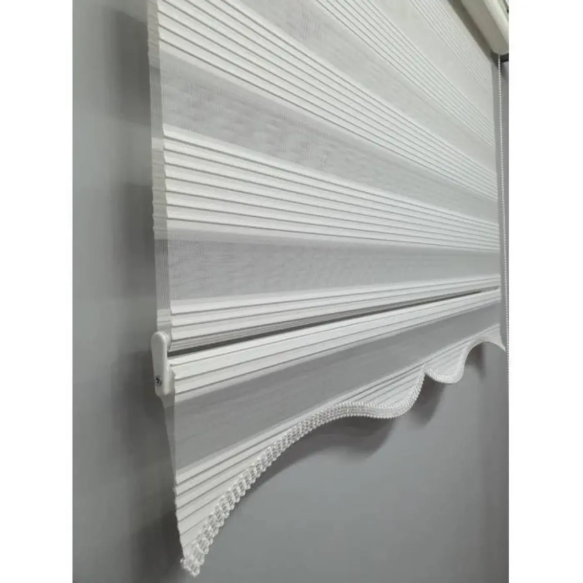 BBB Dar Pliseli Zebra Stor Perde Beyaz MZ320