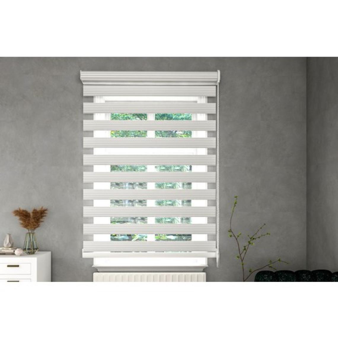 Givayo Stor Beyaz Geniş Pliseli Zebra Stor Perde