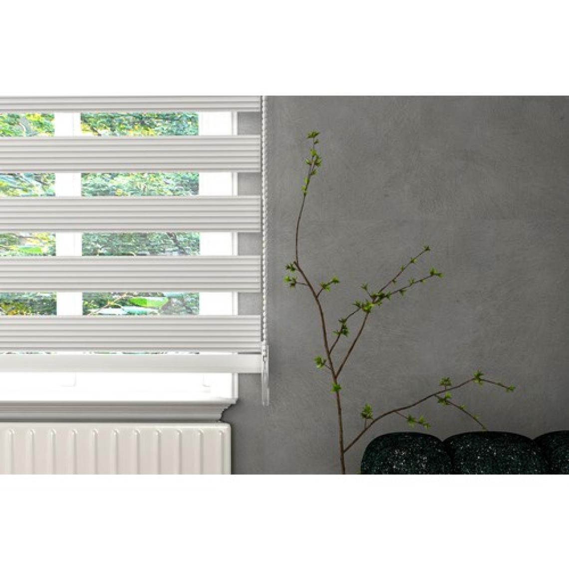 Givayo Stor Beyaz Geniş Pliseli Zebra Stor Perde