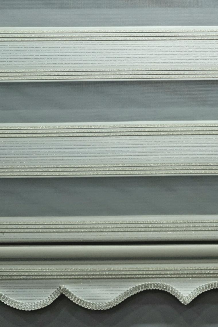 BBB Pliseli Simli Renk Geçişli Şık Zebra Stor Perde MZ280