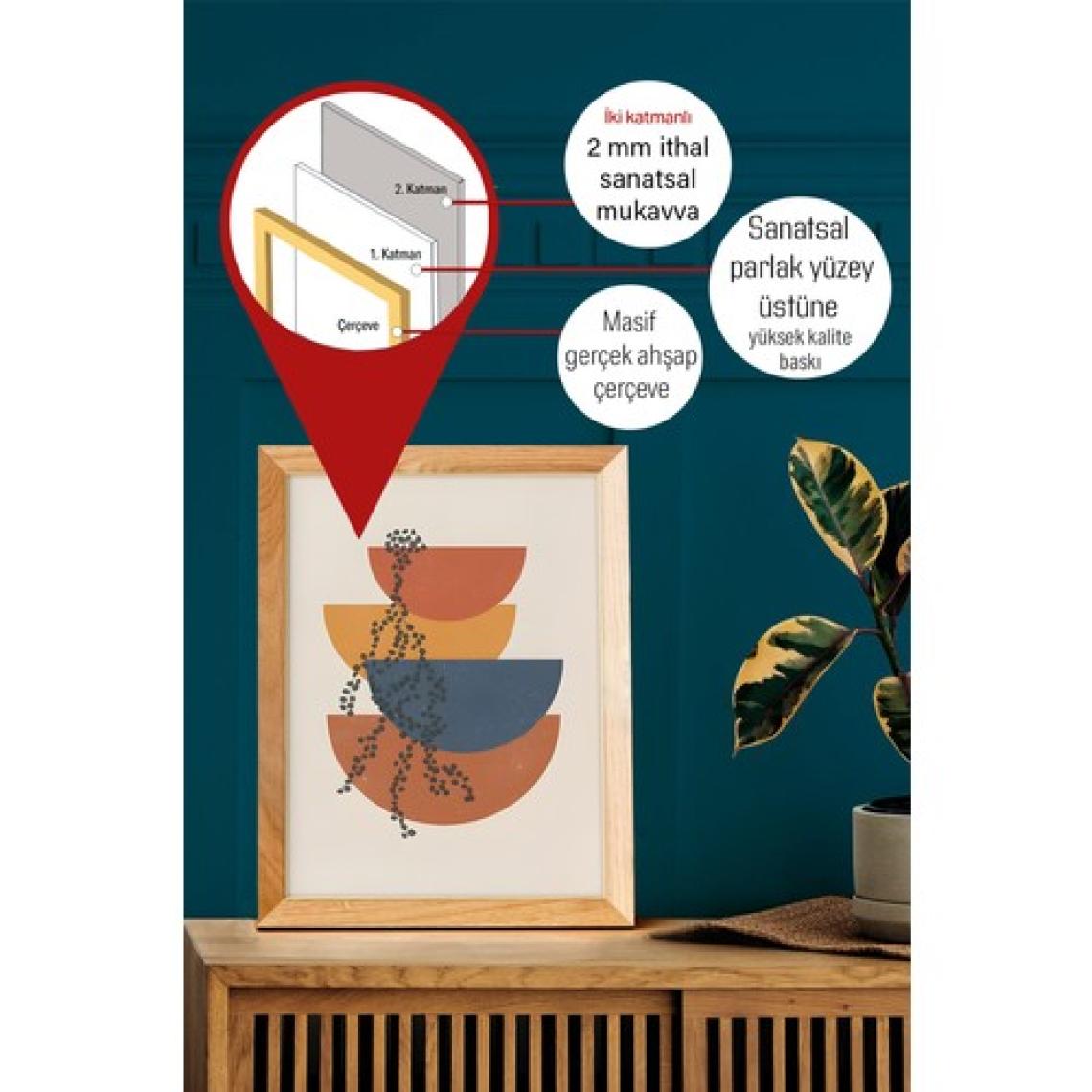 Artavessa Gerçek Ahşap Çerçeveli 3 Parça 3D Poster Tablo Seti