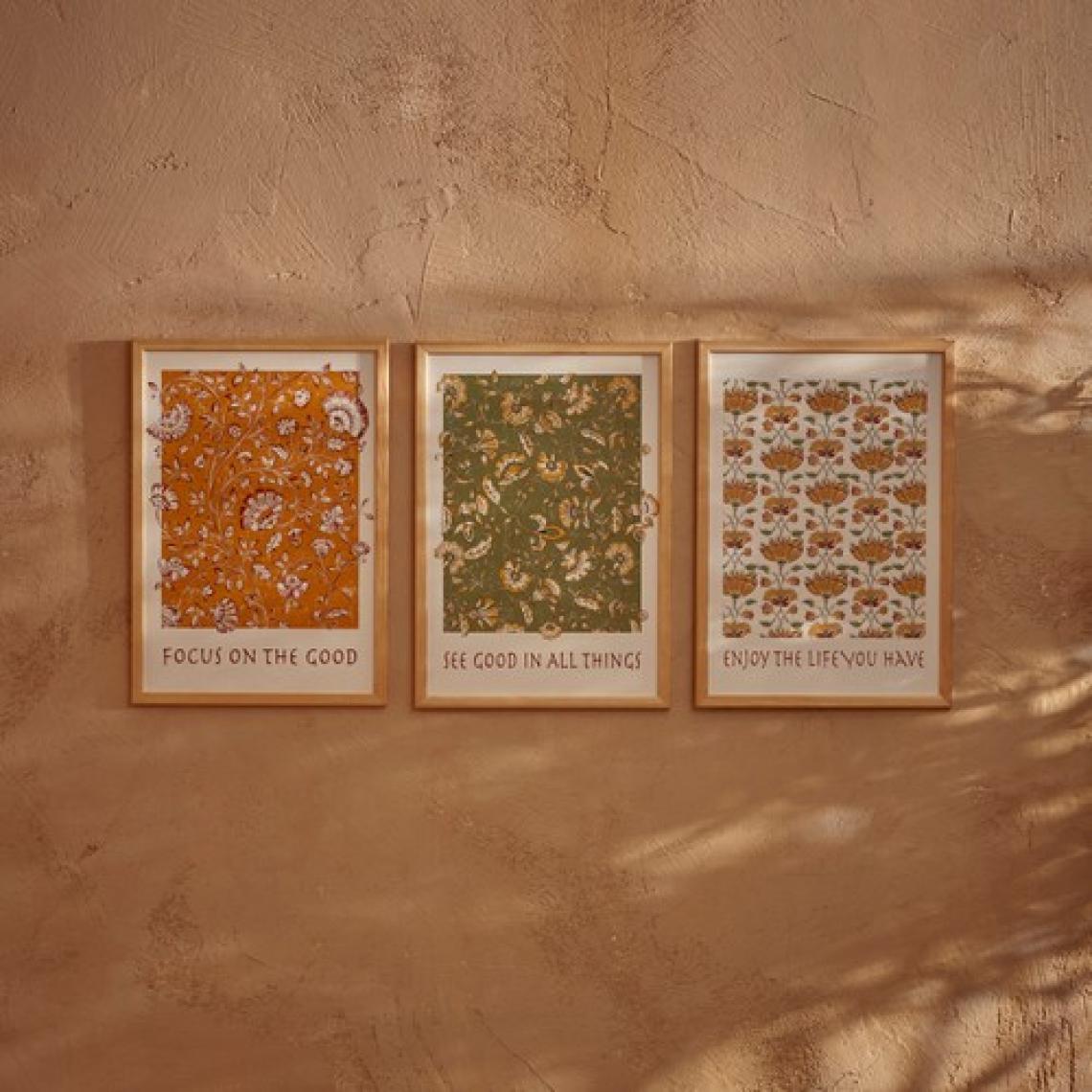 Bella Maison Indian Çerçeveli Tablo Beyaz (33x48 cm)
