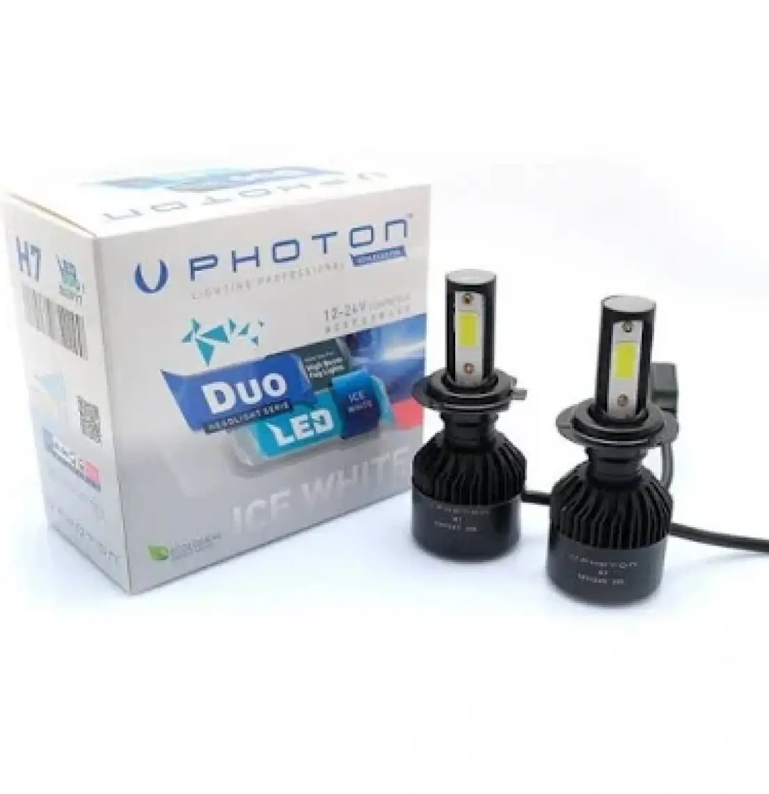 Photon Duo H7 12-24V Şimşek Etkili LED Xenon Far Ampulü Seti