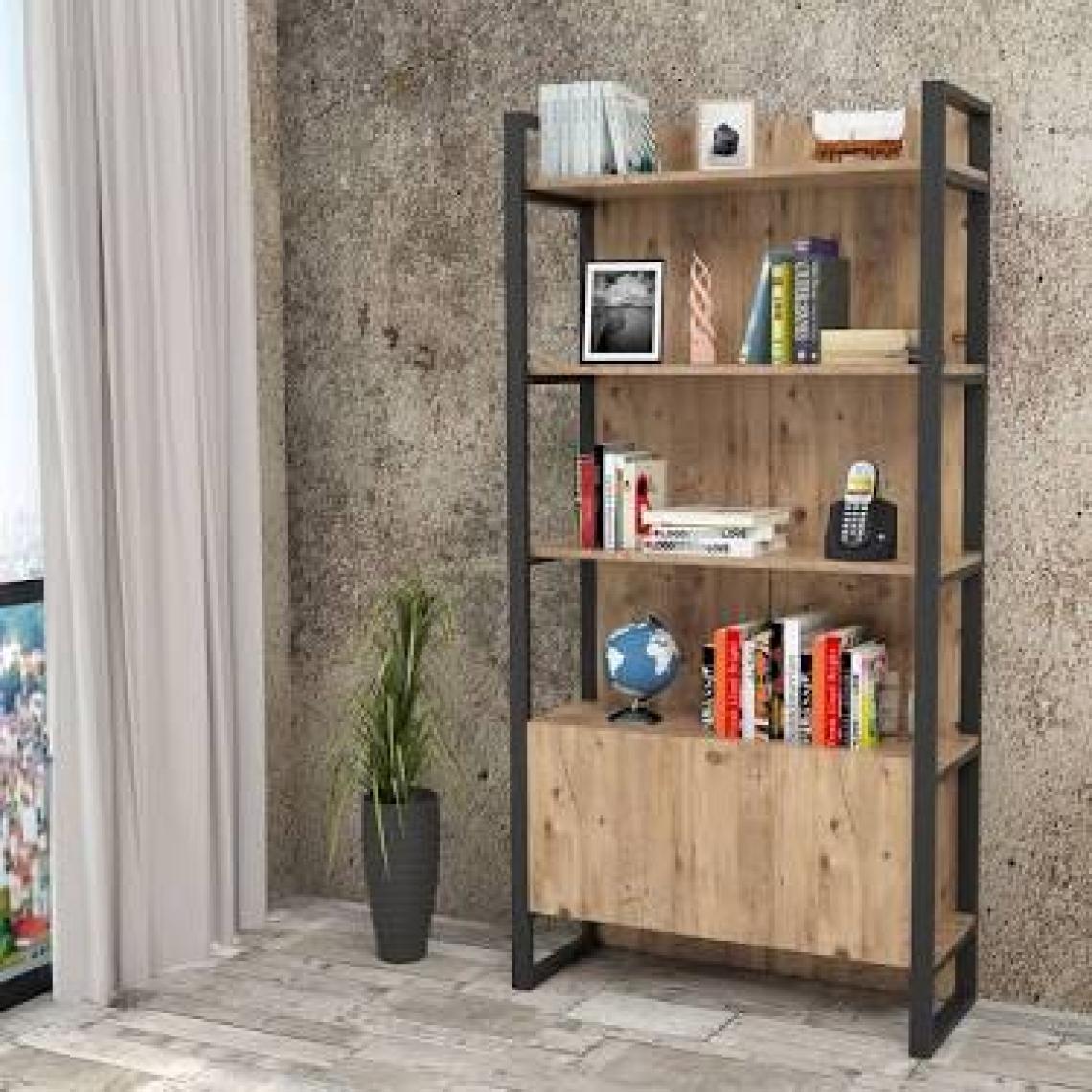 Yurudesign ML6 Iron Metal Aksamlı Kitaplık Kapaklı
