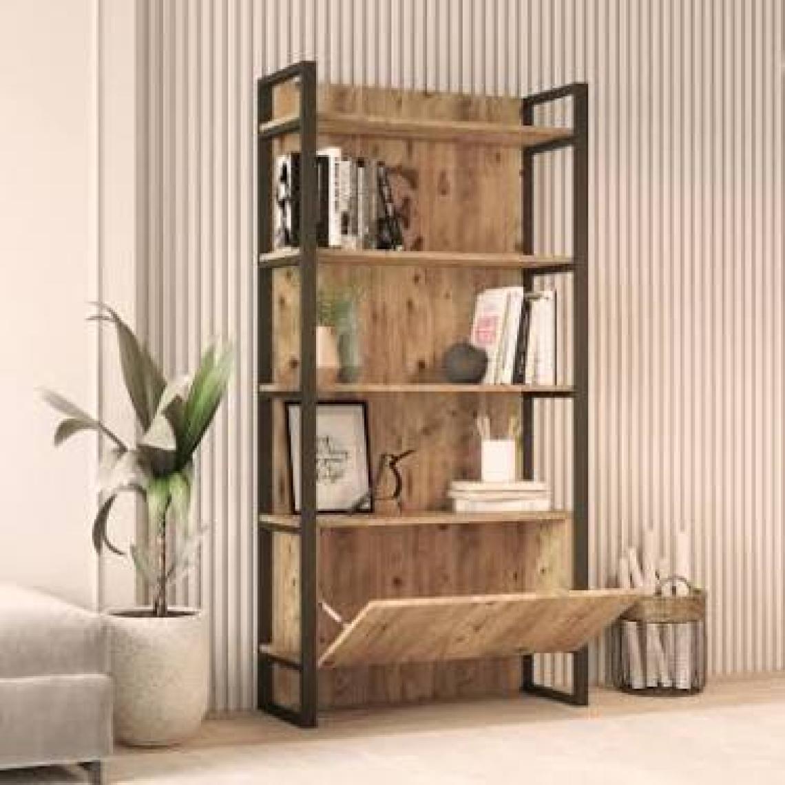 Yurudesign ML6 Iron Metal Aksamlı Kitaplık Kapaklı