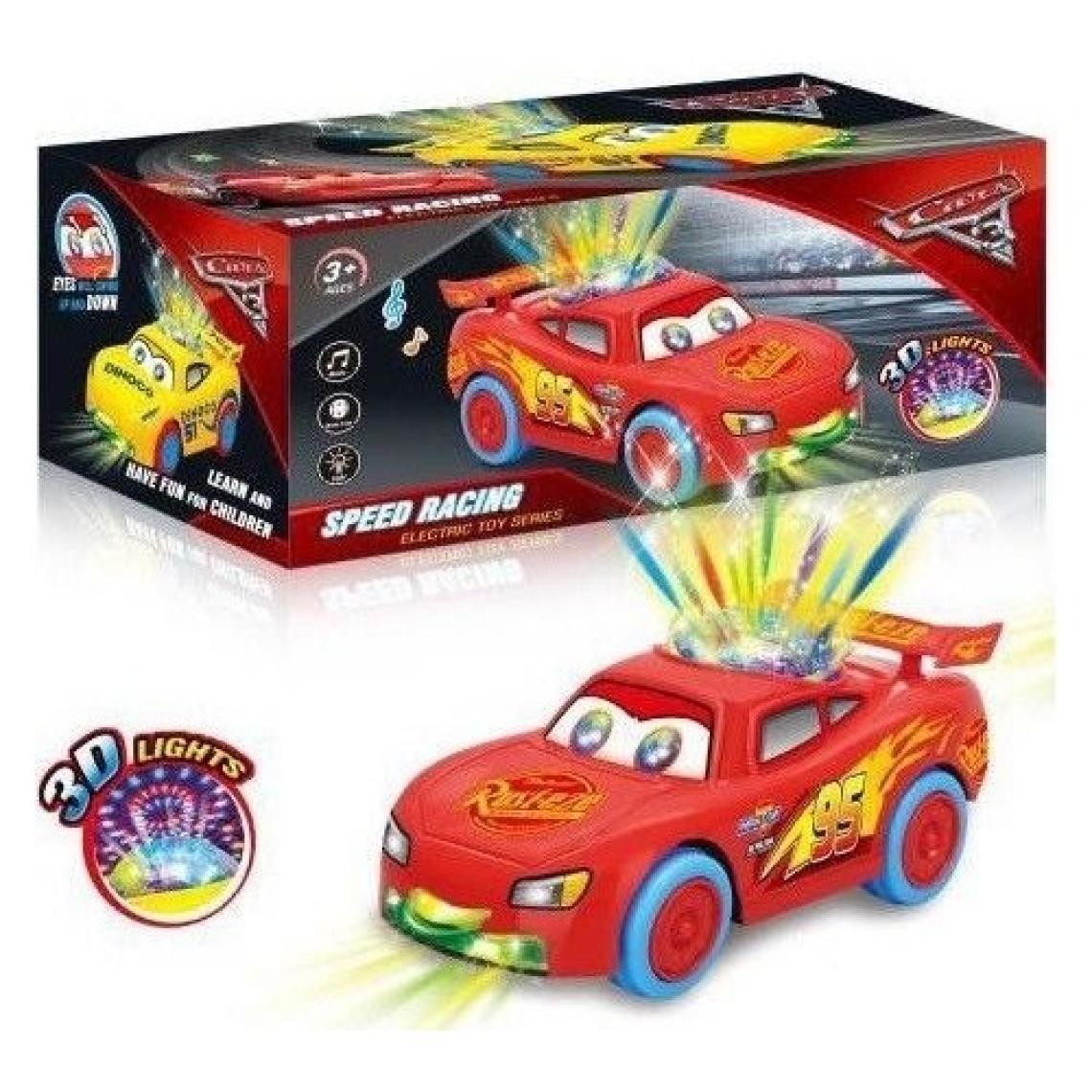 Can Ali Toys 3D Işıklı, Müzikli, Dil Çıkaran Çarp Dön Sensörlü Şimşek Mc Queen Araba