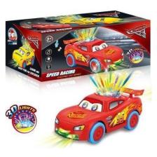 Can Ali Toys 3D Işıklı, Müzikli, Dil Çıkaran Çarp Dön Sensörlü Şimşek Mc Queen Araba