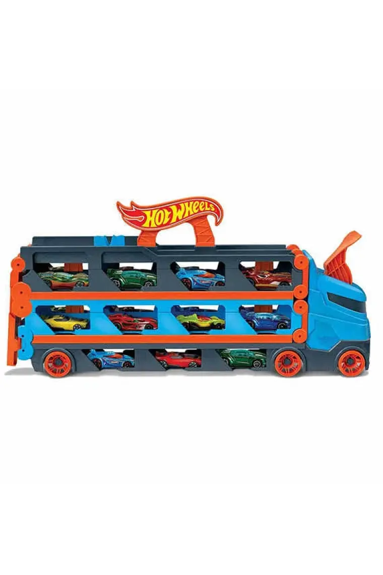 Hot Wheels Sürat Pistli Tır, 3 Adet 1:64 Ölçekli Araba İçerir, 4-8 Yaş Arası Çocuklar İçin GVG37