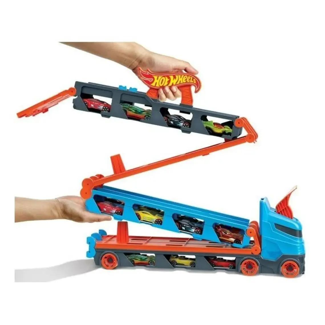 Hot Wheels Sürat Pistli Tır, 3 Adet 1:64 Ölçekli Araba İçerir, 4-8 Yaş Arası Çocuklar İçin GVG37