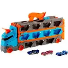 Hot Wheels Sürat Pistli Tır, 3 Adet 1:64 Ölçekli Araba İçerir, 4-8 Yaş Arası Çocuklar İçin GVG37