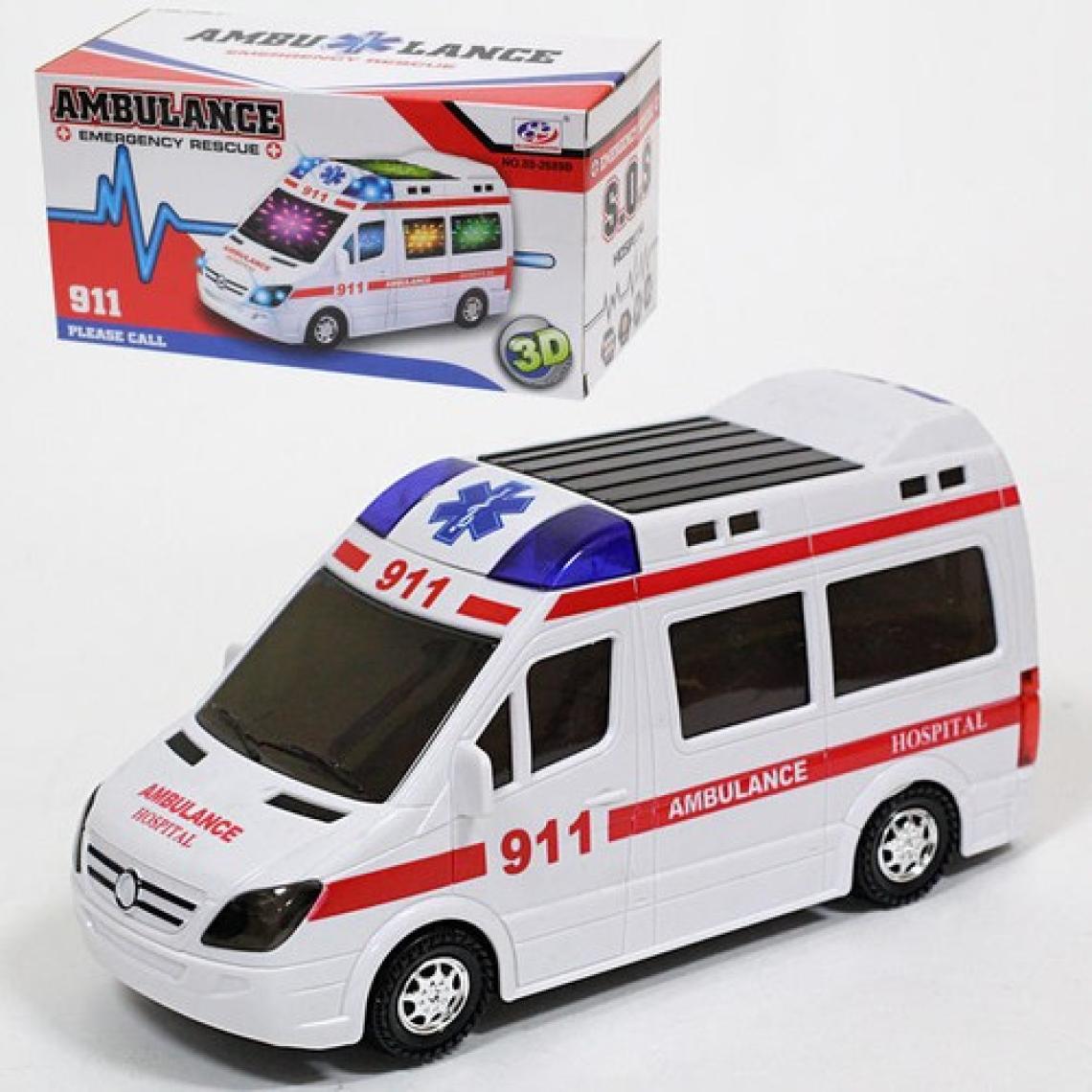 Sole 3D Işıklı Sirenli Çarp Dön Sensörlü Ambulans