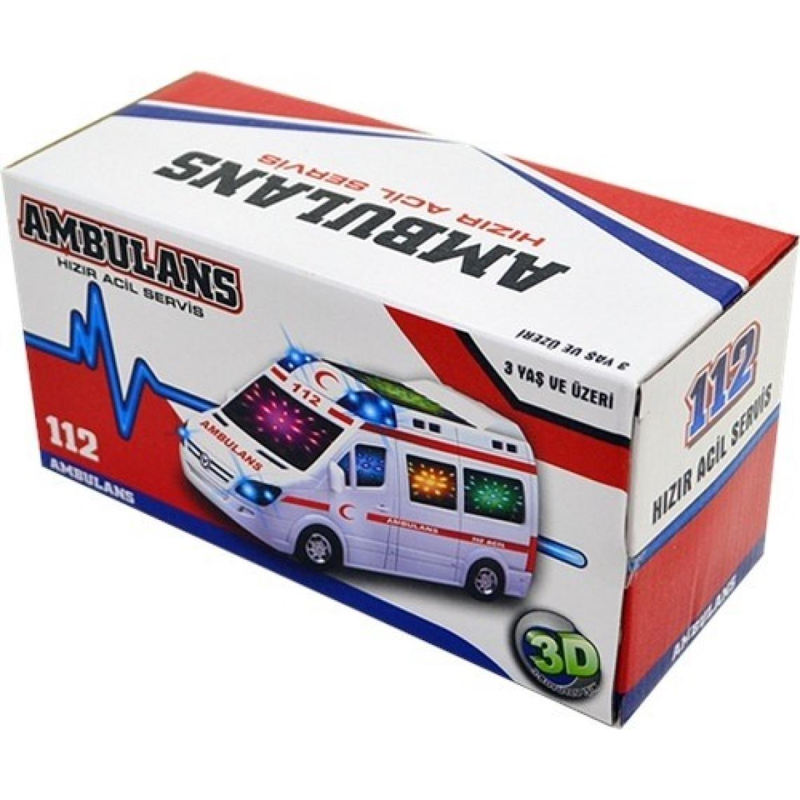 Sole 3D Işıklı Sirenli Çarp Dön Sensörlü Ambulans